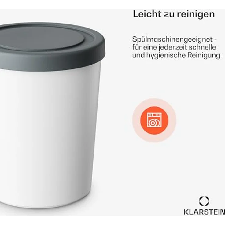 Klarstein Eisbehälter-Set, 4x 180ml Kunststoffbehälter mit Deckel, spülmaschinenfest, stapelbar, passend für Klarstein Eismaschinen – Bild 6