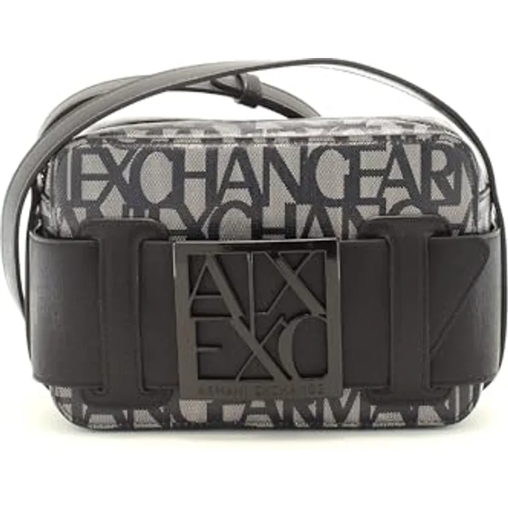Armani Exchange Umhängetasche 20 cm, Baumwolle, schwarz