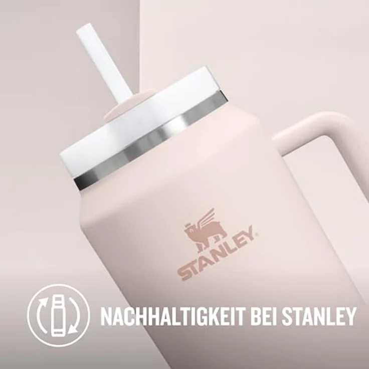STANLEY 1913 Quencher H2.0 FlowState Trinkflasche 1.9L, BPA-frei, Thermobecher mit Strohhalm, Kühlt 15 Stunden, eisgekühlt 60 Stunden, spülmaschinenfest, Rose Quartz – Bild 4