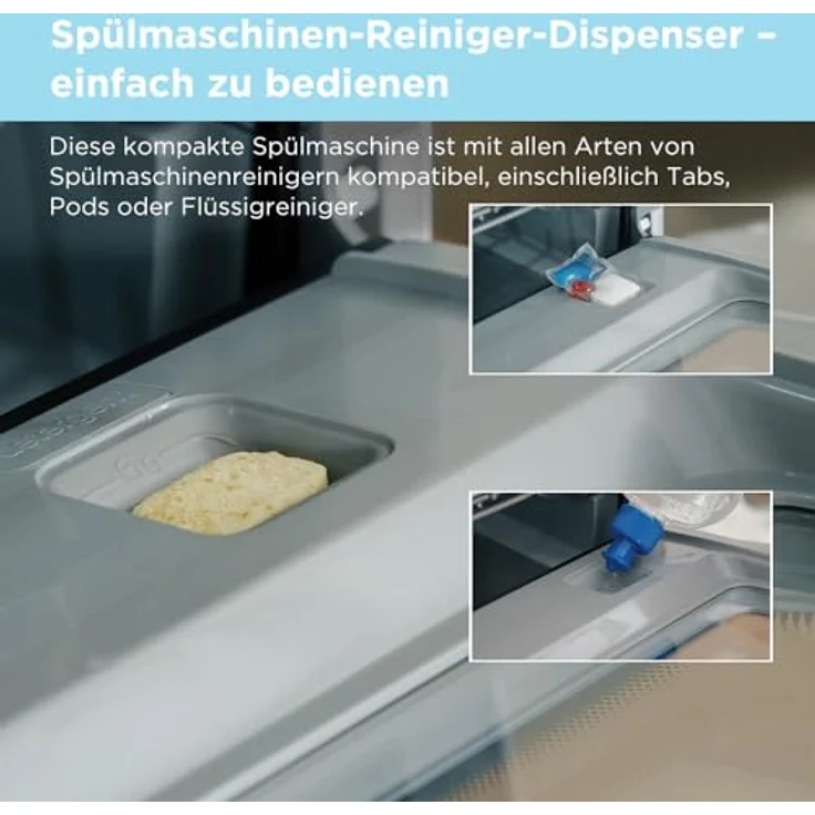 Midea MDWMT0305EW-WE, Kompaktgeschirrspüler in Weiß mit 3 Maßgedecken, 7 Programmen und LED-Bedienung – Bild 8