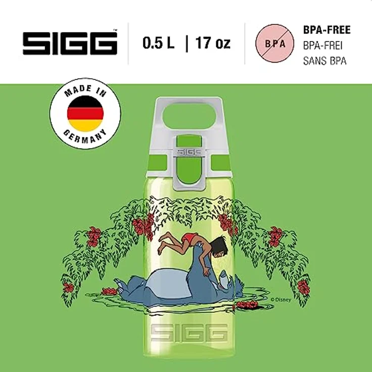SIGG VIVA ONE Kinder Trinkflasche (0.5 L), schadstofffreie Kinderflasche mit auslaufsicherem Deckel, einhändig bedienbare Wasserflasche für Kinder – Bild 2