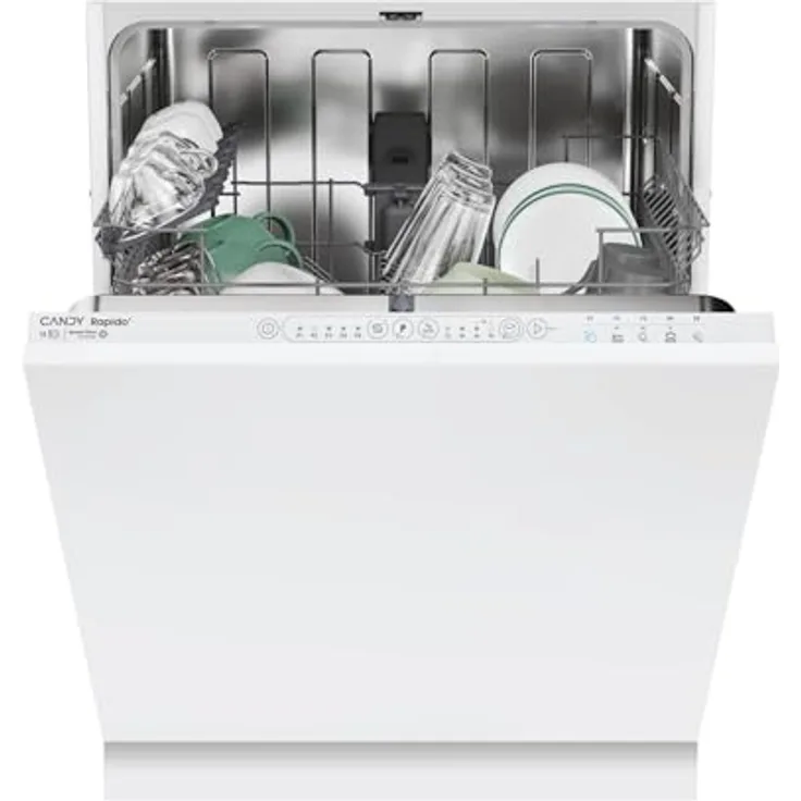 Candy CI 3E9E0W, Vollintegrierbarer Geschirrspüler für 13 Maßgedecke, Geräuschpegel 49 dB, Energieeffizienzklasse E