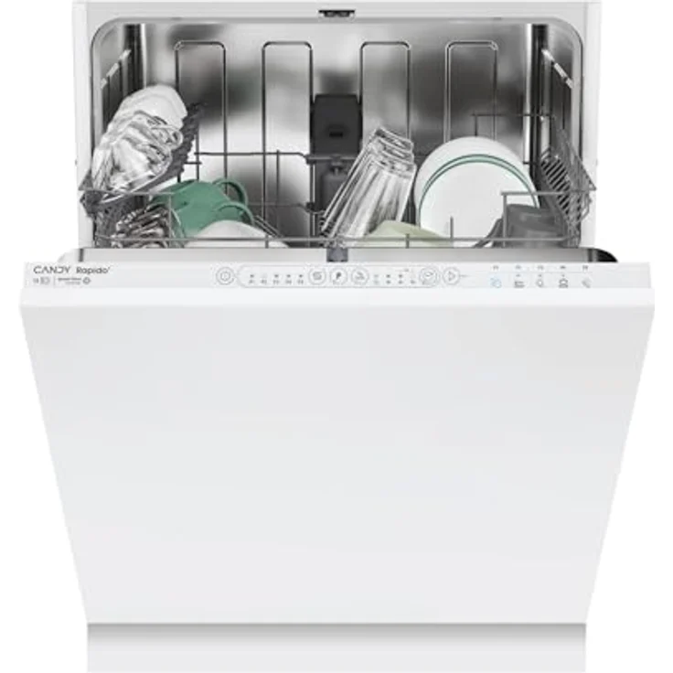 Candy CI 3E9E0W, Vollintegrierbarer Geschirrspüler für 13 Maßgedecke, Geräuschpegel 49 dB, Energieeffizienzklasse E – Bild 1