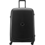 DELSEY PARIS - Belmont Plus – großer Koffer – Hartschale, recycelt und recycelbar – 76 x 52 x 32 cm – 102 Liter – L – Schwarz, Schwarz, Koffer, Schwarz, Koffer