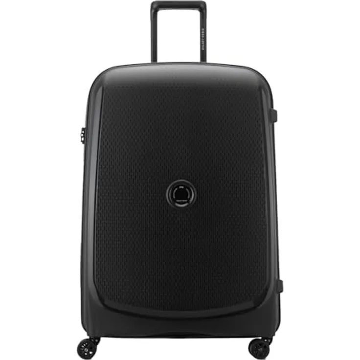 DELSEY PARIS - Belmont Plus – großer Koffer – Hartschale, recycelt und recycelbar – 76 x 52 x 32 cm – 102 Liter – L – Schwarz, Schwarz, Koffer, Schwarz, Koffer