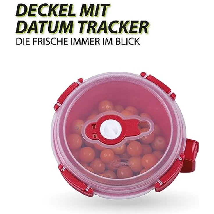 Tontarelli Vorratsdose für Lebensmittel (850 ml) - Rot - BPA-Frei luftdicht, Mikrowellengeeignet, Spülmaschinenfest, Gefrierschrankgeeignet, Hergestellt in Italien – Bild 7