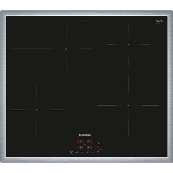 Piano Cottura A Induzione Siemens IQ300 EH645BFB6E: 60 Cm, Nero Con Telaio, TouchControl, PowerBoost E Timer