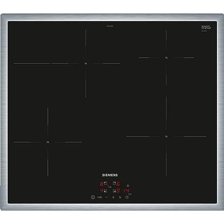 Siemens EH645BFB6E iQ300, Induktionskochfeld, 60 cm, Schwarz, Mit Rahmen aufliegend, TouchControl, powerBoost, Timer, Kindersicherung – Bild 1