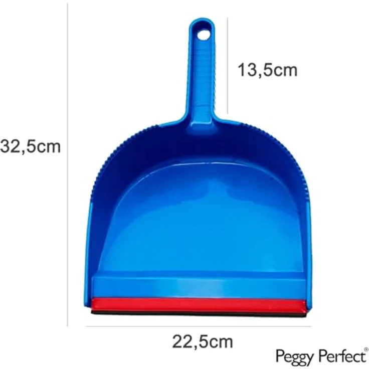 Peggy Perfect Kehrgarnitur Super, Profigarnitur mit Handfeger und Kehrschaufel, Breite ca. 23 cm, blau – Bild 2