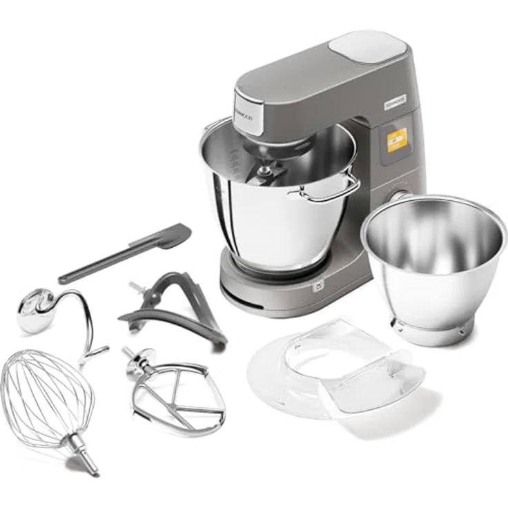 Kenwood KWL90.004.SI Titanium Chef Patissier XL Küchenmaschine, 2 Schüsseln 5L & 7L, 1400 W Motor, Spritzschutz, Premium-Design – Bild 4