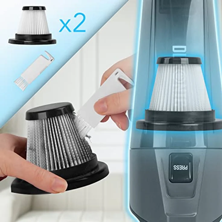 Duronic VC9 Bodenstaubsauger | 2-in-1 Handstaubsauger und Stielstaubsauger | Inkluviv Bodenbürste für Tierhaar und Zubehör | Beutellos HEPA Filter | 600 Watt | Staubsauger für Auto | Kabelgebunden – Bild 4