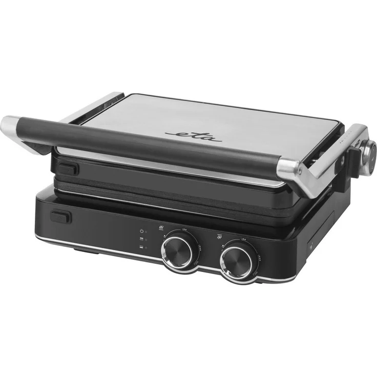 eta Kontaktgrill ETA515690000 GRIL CHEF, 2000 W - Elektrischer Kontaktgrill mit 2 Grillflächen und 180° Öffnungsfunktion