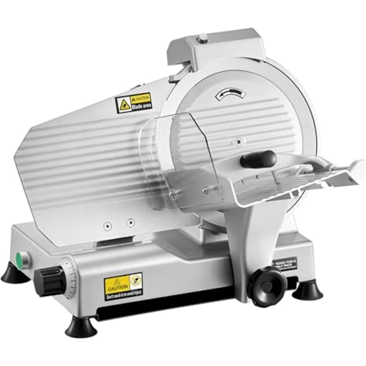 VEVOR Allesschneider, 180 W elektrischer Fleischschneider mit 254 mm Premium-Klinge, 0-10 mm einstellbare Dicke für Fleisch, Gemüse, Brot und Käse – Bild 4