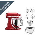 KitchenAid Artisan Küchenmaschine 5KSM175, Premium-Küchenmaschine mit Glasschüssel, 300 W Motor, 20 Farboptionen