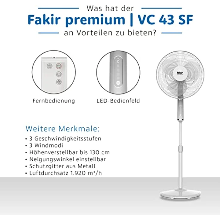 Fakir VC 43 SF Standventilator – Bild 5