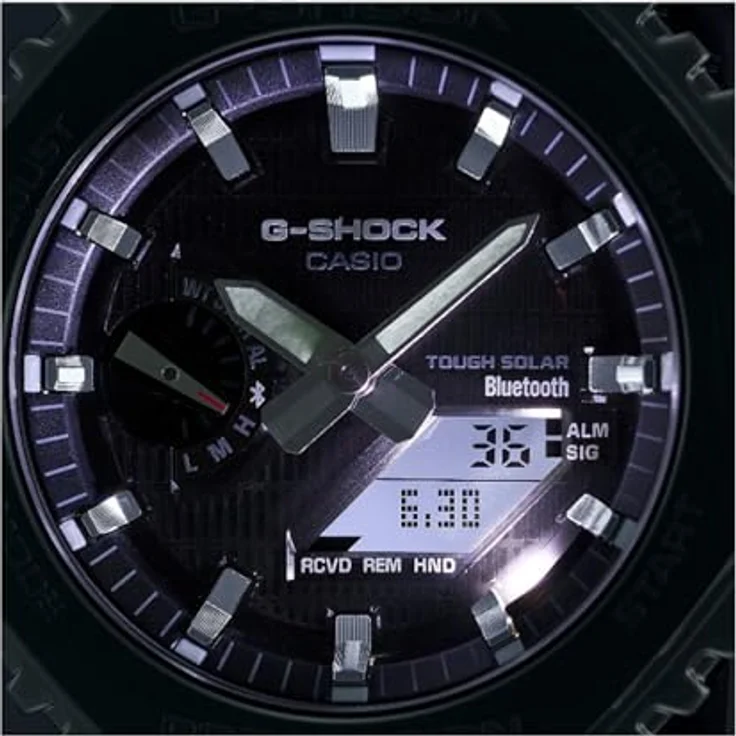 Casio G-Shock Solar & Bluetooth Uhr GBM-2100A-4BER, Herrenuhr mit Weltzeit und Smartphone-Link, rot – Bild 3