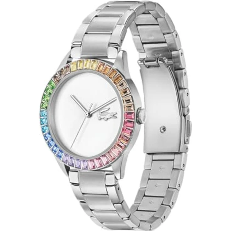 Lacoste Ladycroc Damenuhr 2001409, vergoldeter Edelstahl, 36 mm Gehäuse, analoges Quarzwerk, mit glänzenden Kristallen, wasserdicht bis 3 ATM – Bild 2