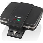 Cloer 1440 Brüsseler Waffeleisen für traditionelle Belgische Waffeln, 930 W, Backampel, schwarz lackiertes Metallgehäuse