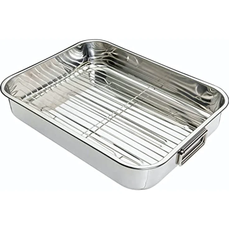 Kitchen Craft Bräter mit Rost aus Edelstahl – Bild 2