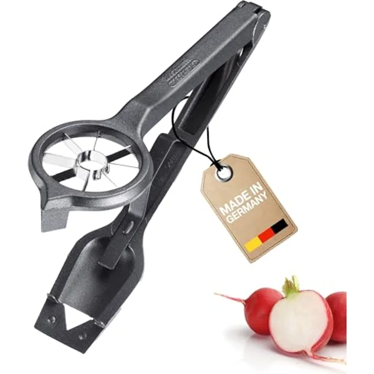 WESTMARK Radieschenverzierer Decoretto Black Edition, ergonomischer Gemüseschneider mit extra-scharfen Edelstahlklingen, Anthrazit