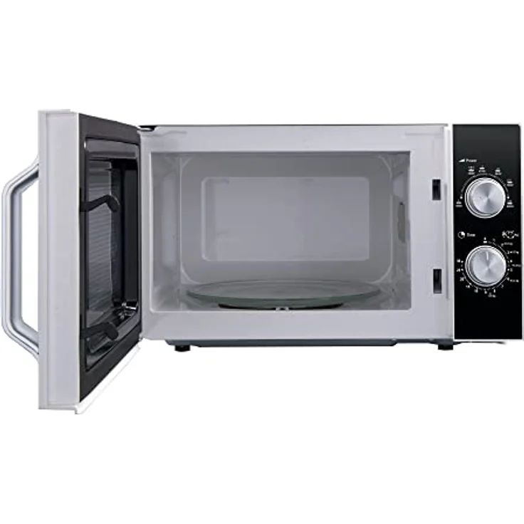 Sharp R204SA Mikrowelle, Standgerät, silber, 800 Watt, 20 Liter Garraum, 5 Leistungsstufen, Timer bis 30 Min. – Bild 3