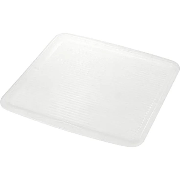 keeeper Geschirrabtropfkorb mit Tablett, BPA-freier Kunststoff, 39,5 x 39,5 x 8 cm, Pierre, Transparent – Bild 4