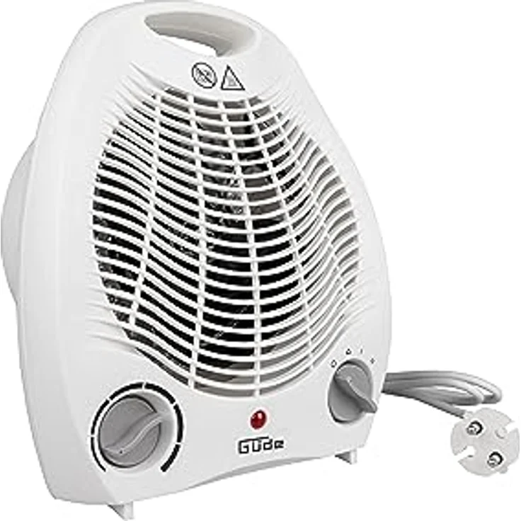 Güde Heizlüfter GH 2000 (2000 W Heizleistung, 2 Stufen (1000/2000 W), Ventilatorfunktion, Gebläseleistung 75 m³/h, stufenloser Thermostat, Überhitzungs- & Kippschutz, Tragegriff, schnelle Wärme) - Preisvergleich – Bild 1