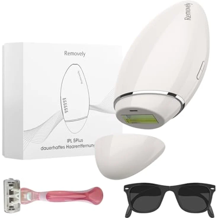 Removely IPL 5plus Laser Haarentfernung Gerät, effektives IPL-Gerät für dauerhafte Haarentfernung, mit intelligentem Hautsensor und automatischer Blitzauslösung, für Frauen & Männer – Bild 1