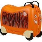 Samsonite Kinderkoffer Dream2Go Ride-on Trolley, Tiger, 4 Rollen, Handgepäck-Koffer für Kinder mit Fahrfunktion