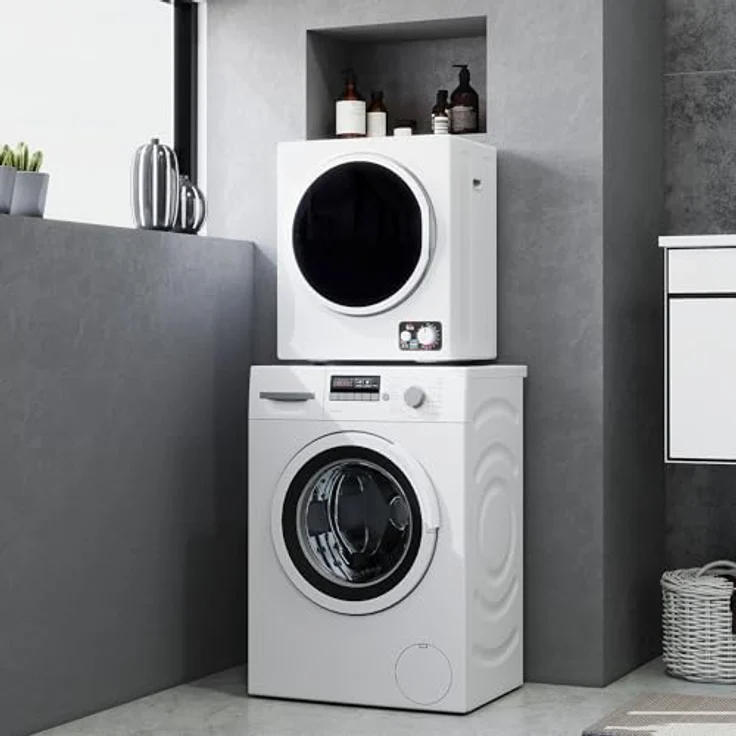 HOMCOM Waschtrockner B61-007V90WT, 2.5 kg, Kompakt, 4 Trockenprogramme, Wandmontage, weiß – Bild 9
