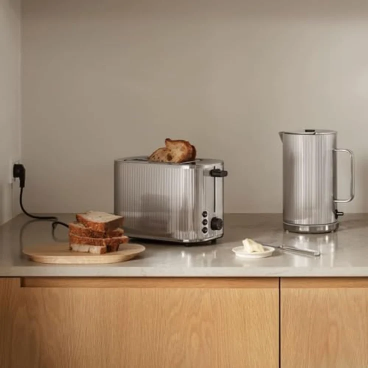 Georg Jensen Wasserkocher Bernadotte Edelstahl, 1,5 l, Art Déco-inspiriertes Design, LED-Lichtanzeige, Edelstahloberfläche – Bild 7