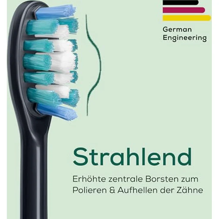 Beurer SC Premium Whiten Bürstenköpfe, 4 Ersatzbürsten mit mittig erhöhten Indikatorborsten, kompatibel mit Philips Sonicare, Härtegrad Mittel, nachhaltige Materialien – Bild 3