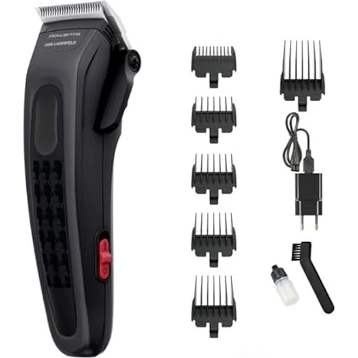 Rowenta X Karl Lagerfeld Perfect Line Clipper TN152LF0, Rechargeable, Corded, 1-25 Mm, Black/Red – Bild 1