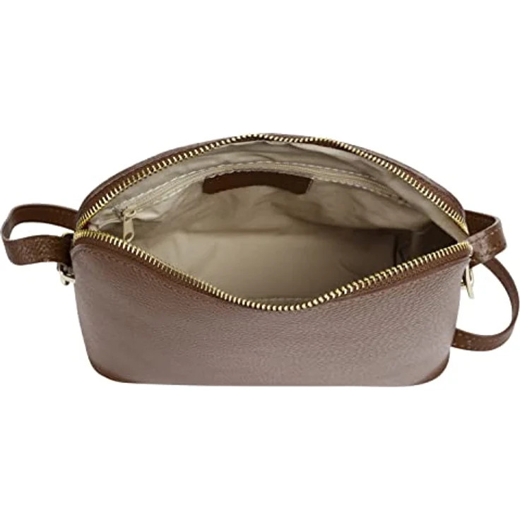Cluty Umhängetasche echt Leder Made in Italy, goldene Details, quadratisches Format – Bild 6