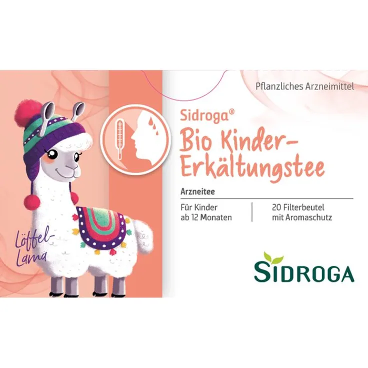 SIDROGA Bio Kinder-Erkältungstee Filterbeutel, 30 g - Beruhigende Kräutermischung für eine sanfte Linderung bei Erkältungen