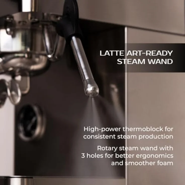 SORSO Espresso Siebträgermaschine, Edelstahl, halbautomatisch mit 550-ml-Kessel, PID-Temperaturregelung und digitalem LCD-Display – Bild 5