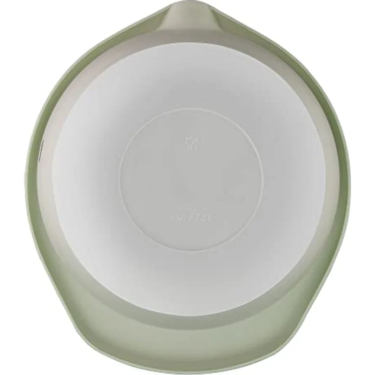 Emsa K32428 Prep&Bake Kunststoff-Rührschüssel 2,8 L | rutschfester Boden | perfekte Stabilität beim Mischen | integrierte Ausgießlippe für präzises, sauberes Ausgießen | spülmaschinenfest | Grün/Grau – Bild 3