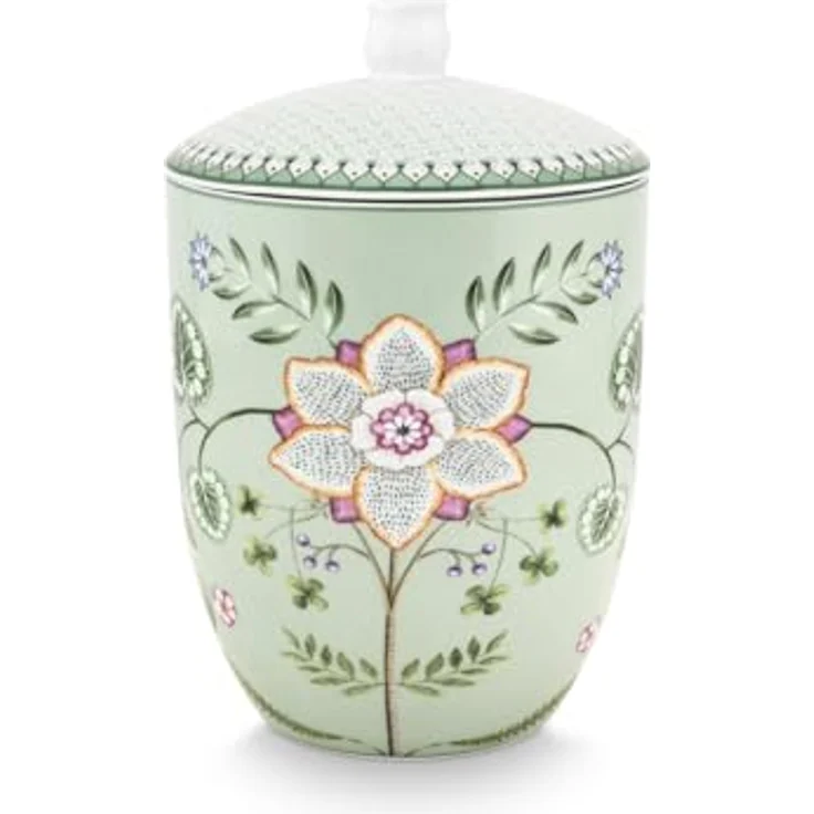PiP Studio Lily&Lotus Vorratsbehälter, 1,5 l, light green aus feinem Porzellan – Bild 1