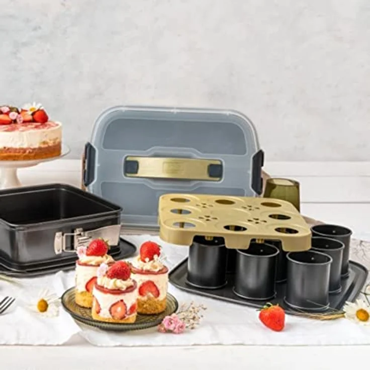 Zenker Bake, Click & Go Dessert- und Auflaufform mit Haube – 34 x 24,5 x 8 cm – Backform mit passendem Deckel für den direkten Transport – Kuchenform zum Backen & Transportieren – Bild 2