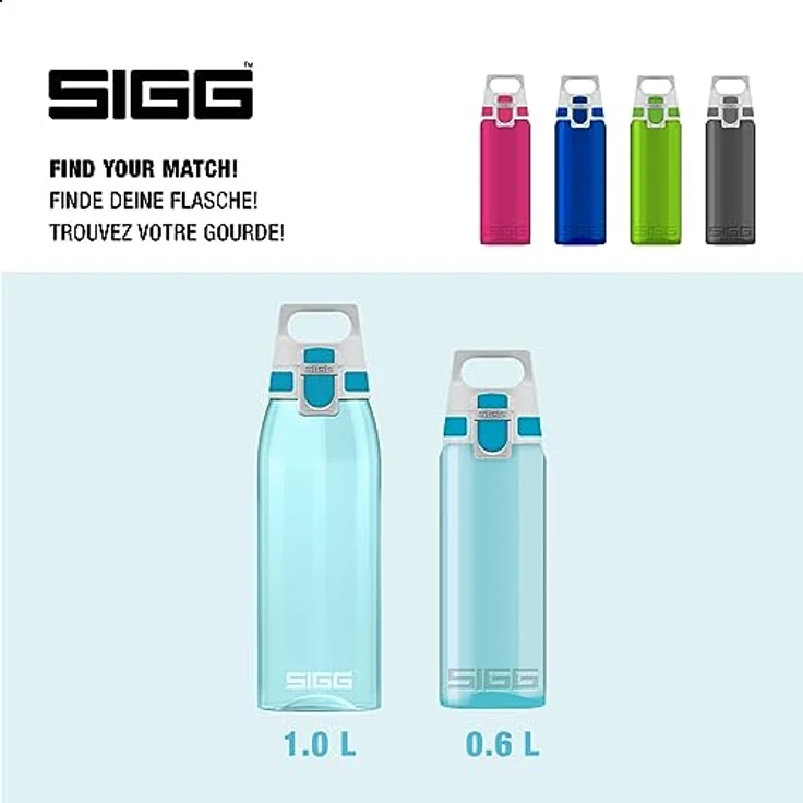 Sigg Total Clear One Trinkflasche, Aqua, 0,6 – Bild 5