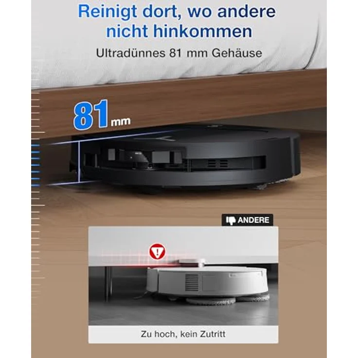 ECOVACS DEEBOT T50 PRO OMNI GEN2, Saugroboter mit 15.000 Pa Saugkraft, Staubbeutel, Saug- und Wischfunktion, inkl. 10-in-1-OMNI-Station – Bild 7