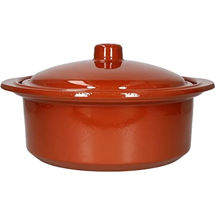 MamboCat 2er Ton Töpfe Set mit Deckel, 1,6 Liter Cocotte Bräter und Grillschalen, keramikbeschichtet, ofenfest und spülmaschinengeeignet, mittelalterliches Geschirr – Bild 2