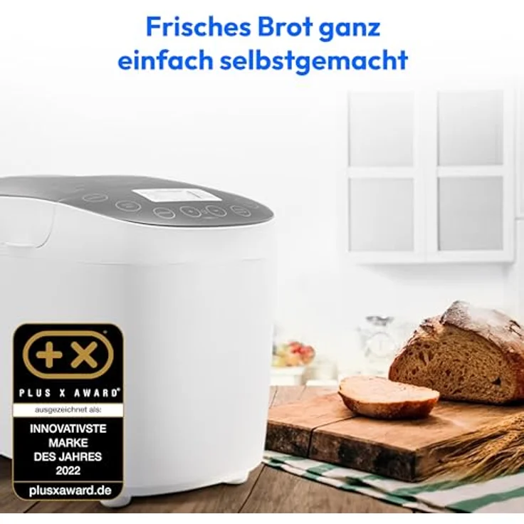 MEDION Brotbackautomat MD 12040, 950 Watt, bis zu 1600g, 20 Backprogramme, 3 Bräunungsgrade, Warmhaltefunktion, Sichtfenster, Zeitvorwahl – Bild 2