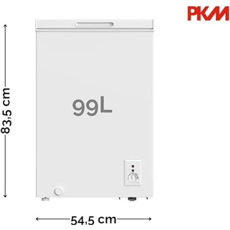 PKM Gefriertruhe GT100E 99 L weiß 54,5 cm breit mit Drahtkorb – Bild 5