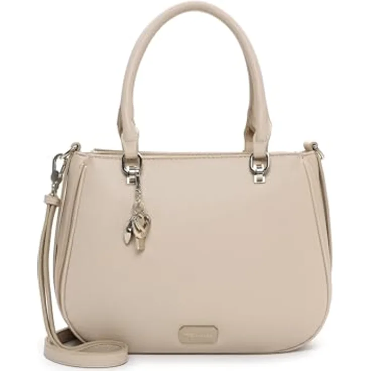 Tamaris TAS Katharina Handtasche 28 cm, Beige, 100% Polyurethan, Henkeltasche
