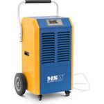 MSW Bautrockner Luftentfeuchter Raumtrockner Raumentfeuchter 150 m² 138 L/24 h, Luftentfeuchter, Blau, Gelb