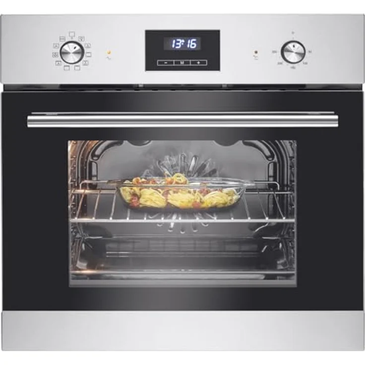 Bomann EBO 7911 inox Einbaubackofen | 56L Backofen mit Touch Control & 9 Funktionen | Heißluft & Grill | aushängbare Tür – Bild 1