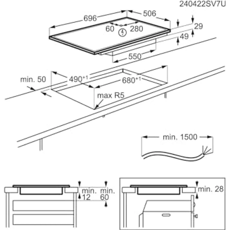 AEG Induktions-Kochfeld 6000 OIO74B00UB, Schwarz, Pause-Funktion, Kurzzeitwecker, Verriegelungsfunktion – Bild 7