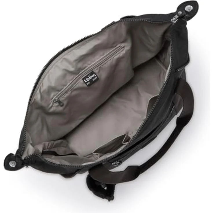 Kipling Basic Art Schultertasche, praktische Handtasche mit abnehmbarem Schultergurt, 44 cm, Schwarz – Bild 3