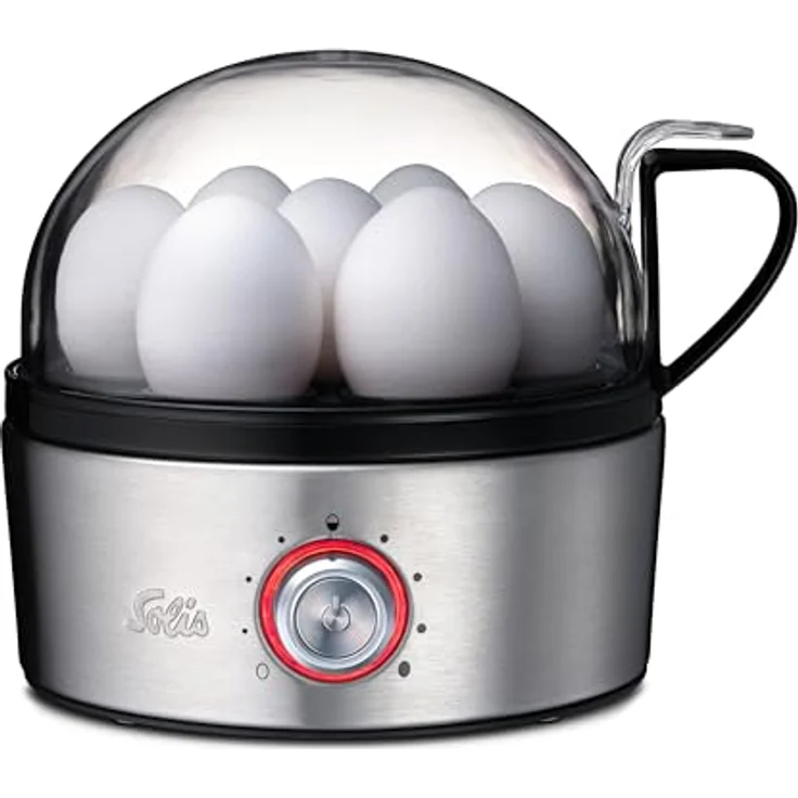 Solis of Switzerland Egg Boiler & More, Typ 8272, für bis zu 7 Eier, mit Cool-Touch-Griff, Timer und Edelstahlgehäuse – Bild 1